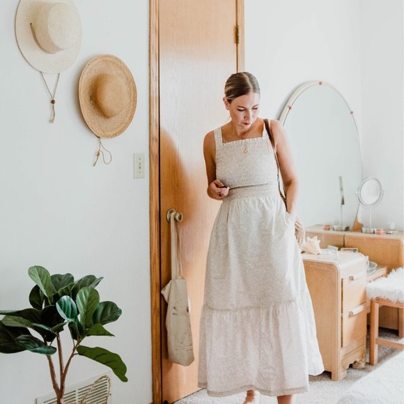 Everlane Smock Dress in Sandstone size 0 - Picture 3 of 3